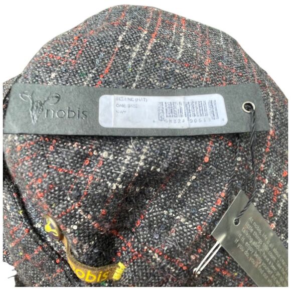 Nobis Plaid Tweed Faux Fur Ear Flaps Trapper Hat Cap Gray Red Winter Warm NWT main image 4